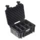 OUTDOOR kuffert i sort med polstret skillevæg 330x235x150 mm Volume: 11,7 L Model: 3000/B/RPD